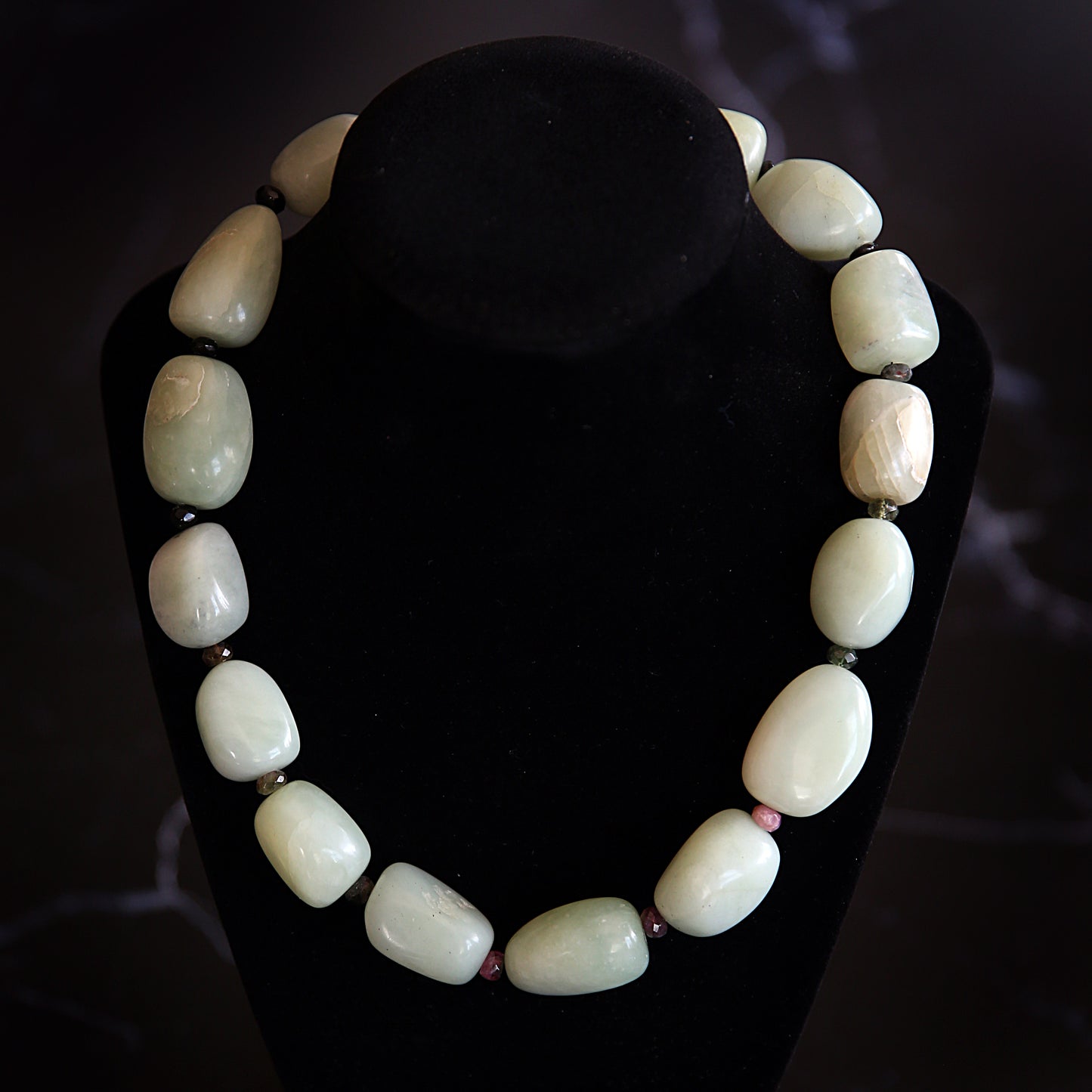 Jade and Tourmaline Necklace