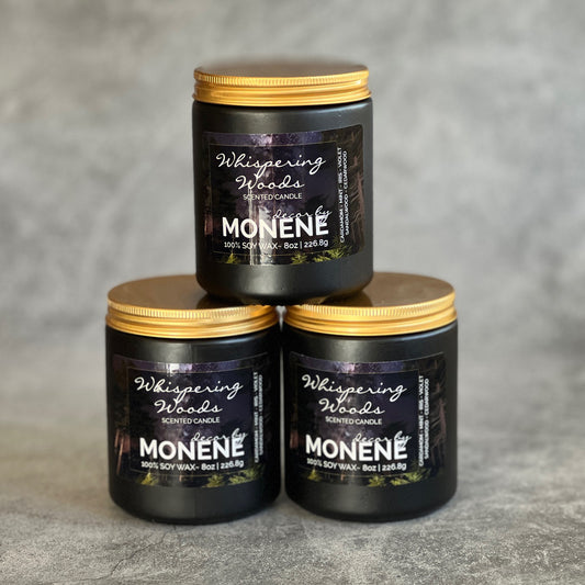 Whispering Woods Scented 8oz 100% Soy Wax Candle Handmade