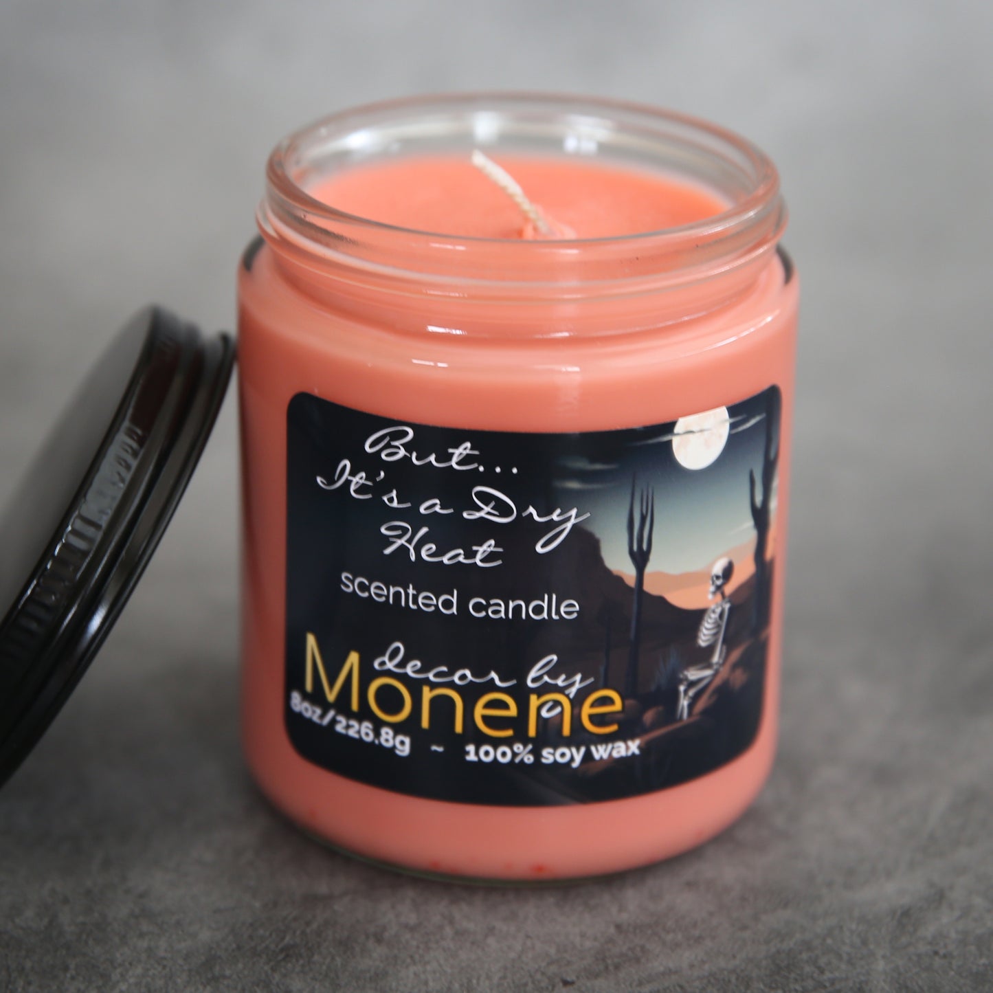 But... It's a Dry Heat Scented 8oz Soy Wax Jar Candle